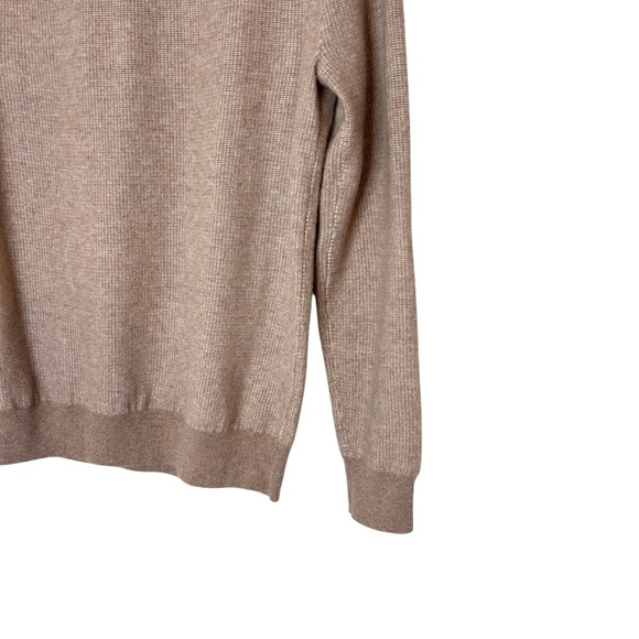 Club Monaco Women's Tan Neutral Cashmere Crew Neck Sweater-Size Small - Picture 3 of 10